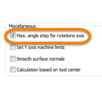 Maximum Angle Step for Rotation Axis