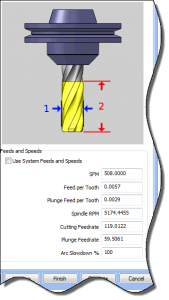 Speed and Feed Calculations For CAD-CAM Machine Toolpath