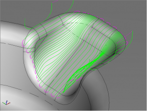 Adaptive Step Over CAD-CAM for CNC Programming