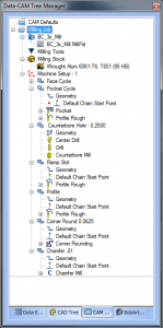 Express CAM Tree Manager CAD-CAM Software CNC Programming