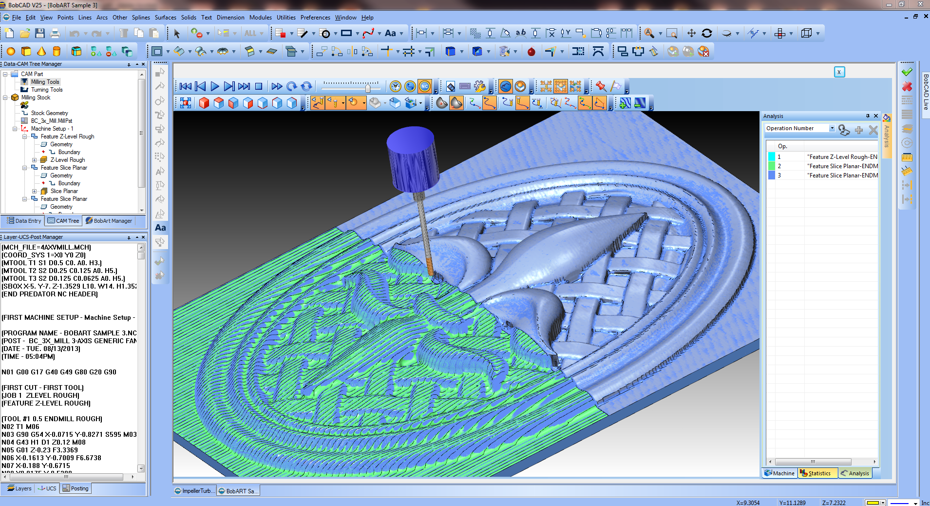 Artistic CADCAM Software Features for CNC Routing and More BobCAD