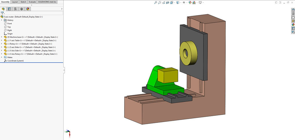 4 Axis CNC Mill Machine Model for Simulation