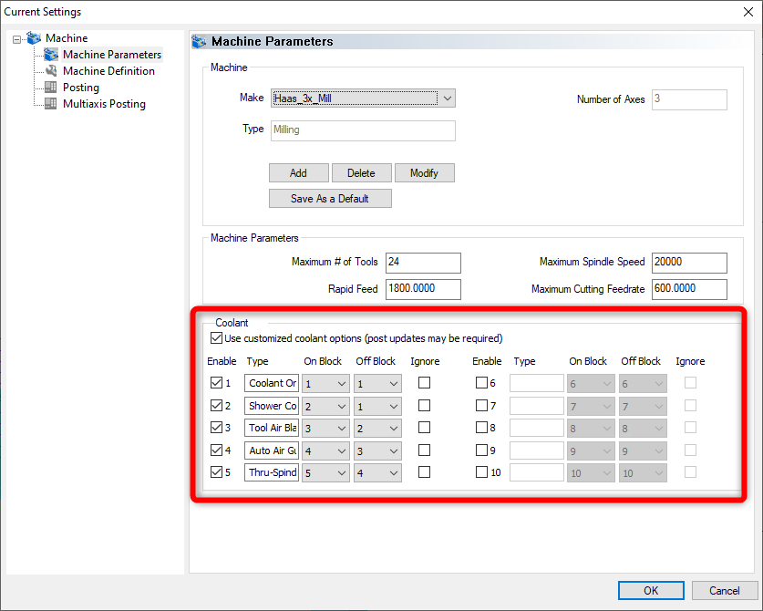 Coolant Options in BobCAD-CAM