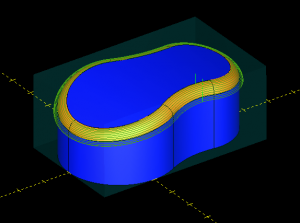 BobCADCAM V25 software screen shot flow line