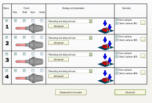 BobCADCAM V25 software screen shot gouge checking