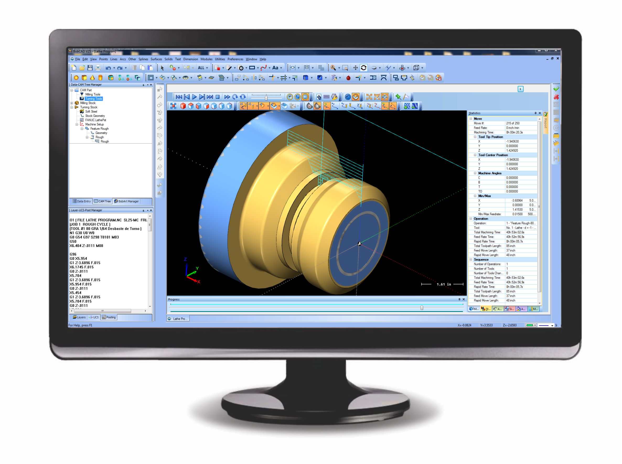 CAD CAM For CNC Lathe Simulation