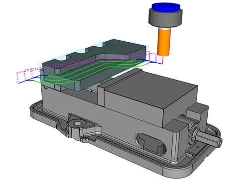 2D Side Rough in CAD-CAM
