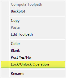 CAD-CAM Unlock operation