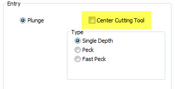 CAD-CAM Uncheck center cutting tool