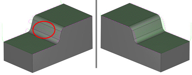 CAD-CAM adaptive stepover