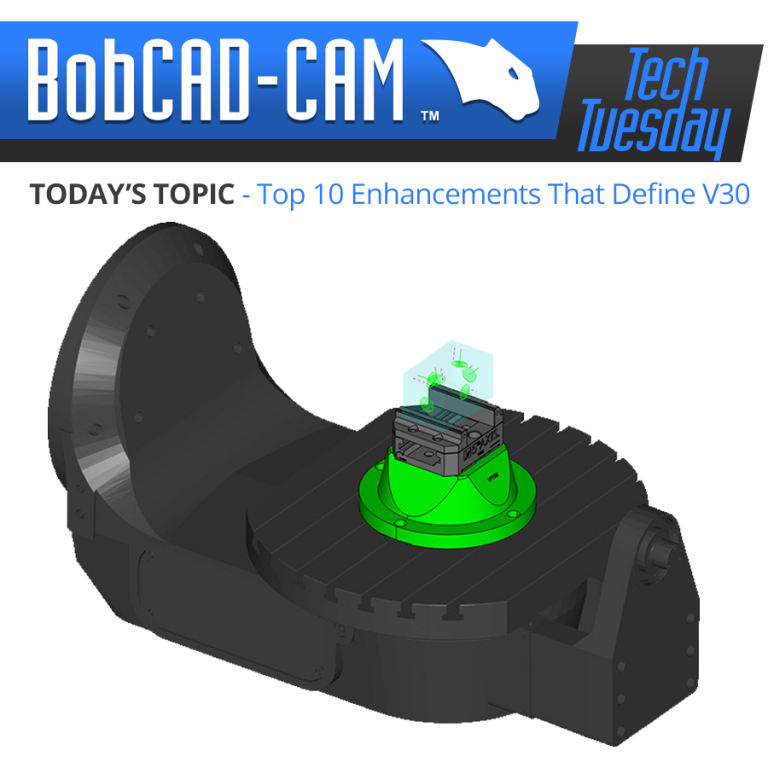Top 10 enhancements in BobCAD's V30 CAD-CAM system