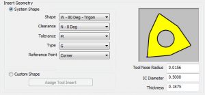 CAM Trigon insert