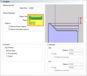 OD feature in cam  software