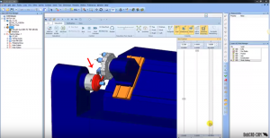 red color indicates CNC software collision