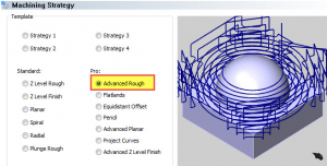 advanced rough option in BobCAD CAD-CAM software