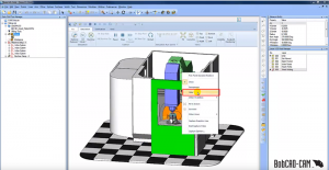 hidden components in BobCAD CNC software simulation