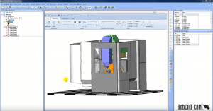 Hide machine components in BobCAD CNC software