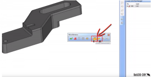 measure function in CAM software toolbar