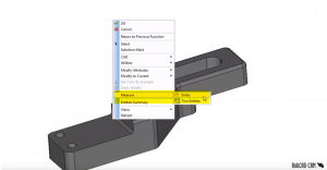 measure function in BobCAD CNC software