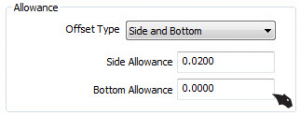 side and bottom offset in CNC software