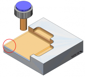 tool start location in CAD-CAM software