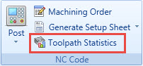 toolpath stats in cadcam