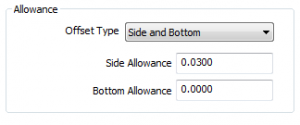 allowance side and bottom in cnc software