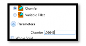 chamfer options in bobcad cnc software