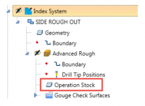 operation stock in cadcam