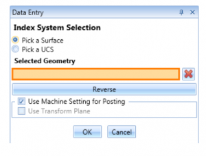 pick surface option in bobcad cnc software 