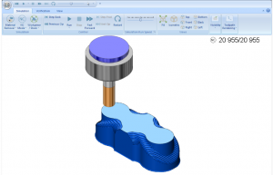 roughing toolpath simulation in bobcad-cam