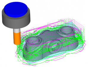 tool crawling along part in cam software