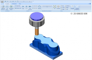 unmachined areas covered with bobcad cad-cam software 