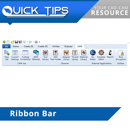 ribbon bar in the new v31 cam software