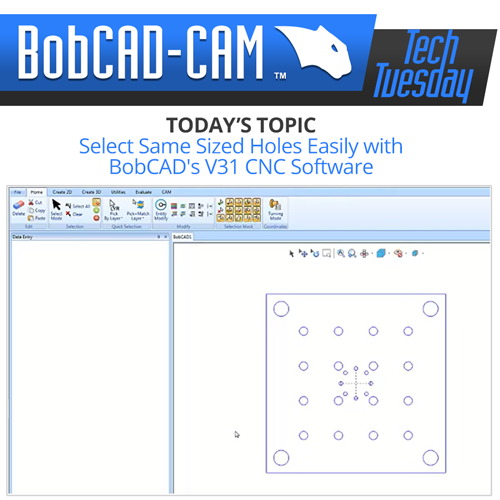 pick and match in bobcad cnc software