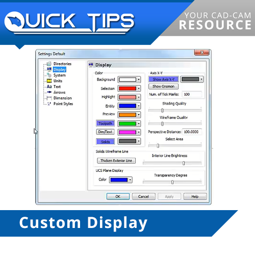 easily customize display in bobcad cnc software