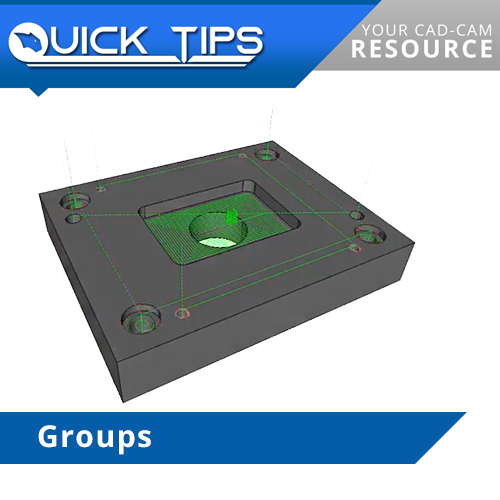 groups feature in bobcad cnc software