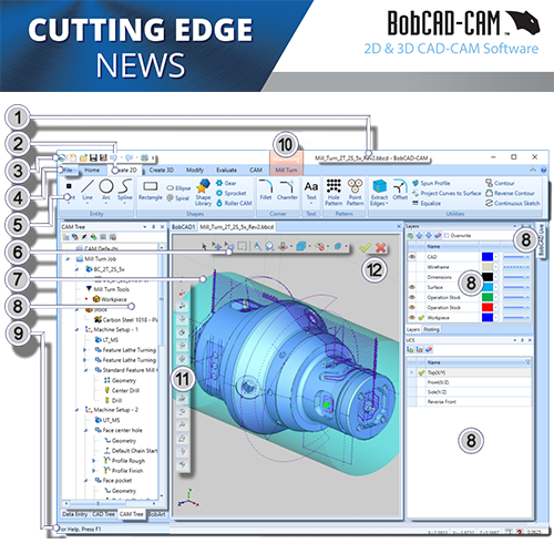 bobcad cnc software user interface; new