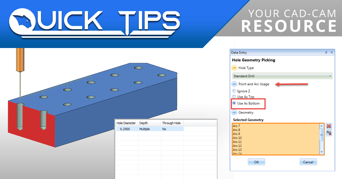 Drilling Multi Depth Holes | CAD-CAM Quick Tip Video - BobCAD-CAM ...