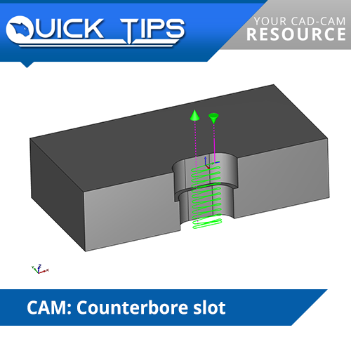 bobcad cam counterbore slot cnc software quick tip