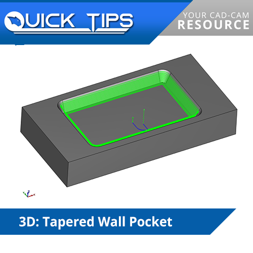 bobcad cnc software quick tip; pocketing tapered walls