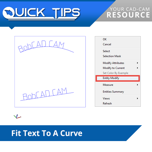 bobcad cnc software quick tip; projecting curves