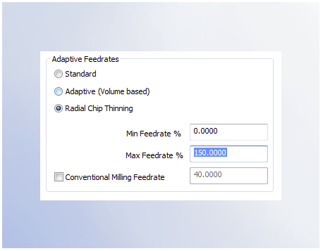 Adaptive Feedrates - CAM feature found in BobCAD-CAM V33