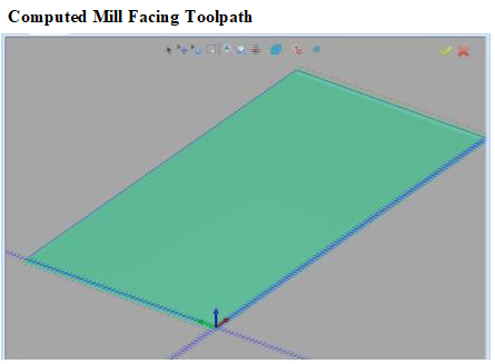 Computed Mill Facing Toolpath
