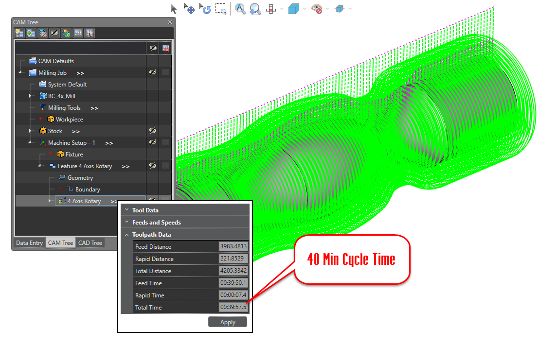 4 Axis Rotary Cycle Time