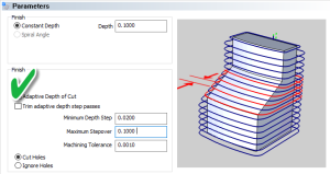 3D Milling adaptive stepover