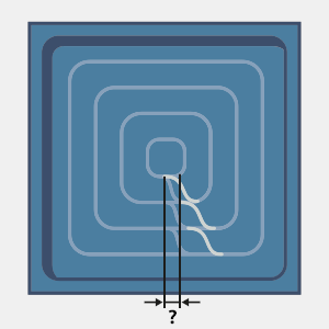 A square blue square with white lines and arrows Description automatically generated