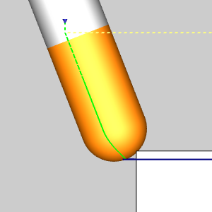 A yellow and white tube with a green line Description automatically generated